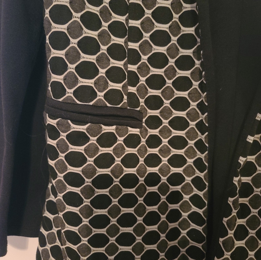 Gray and black cardigan
